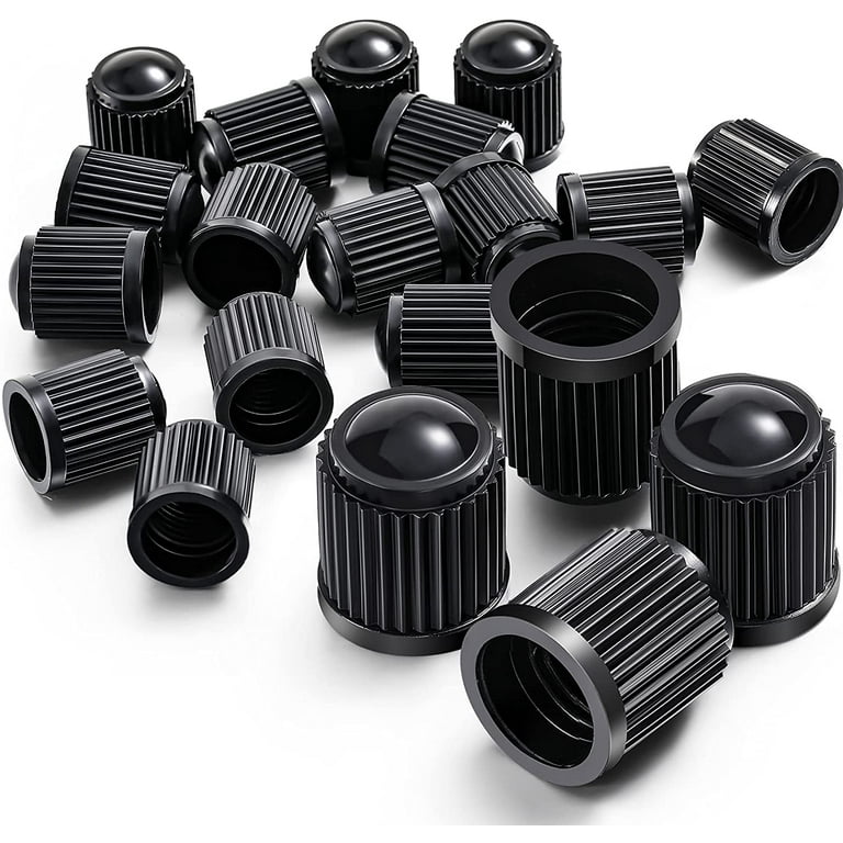 Handfly 50Pc Automotive Tire Valve Caps Durable Black Plastic Valve Stem Caps Walmart