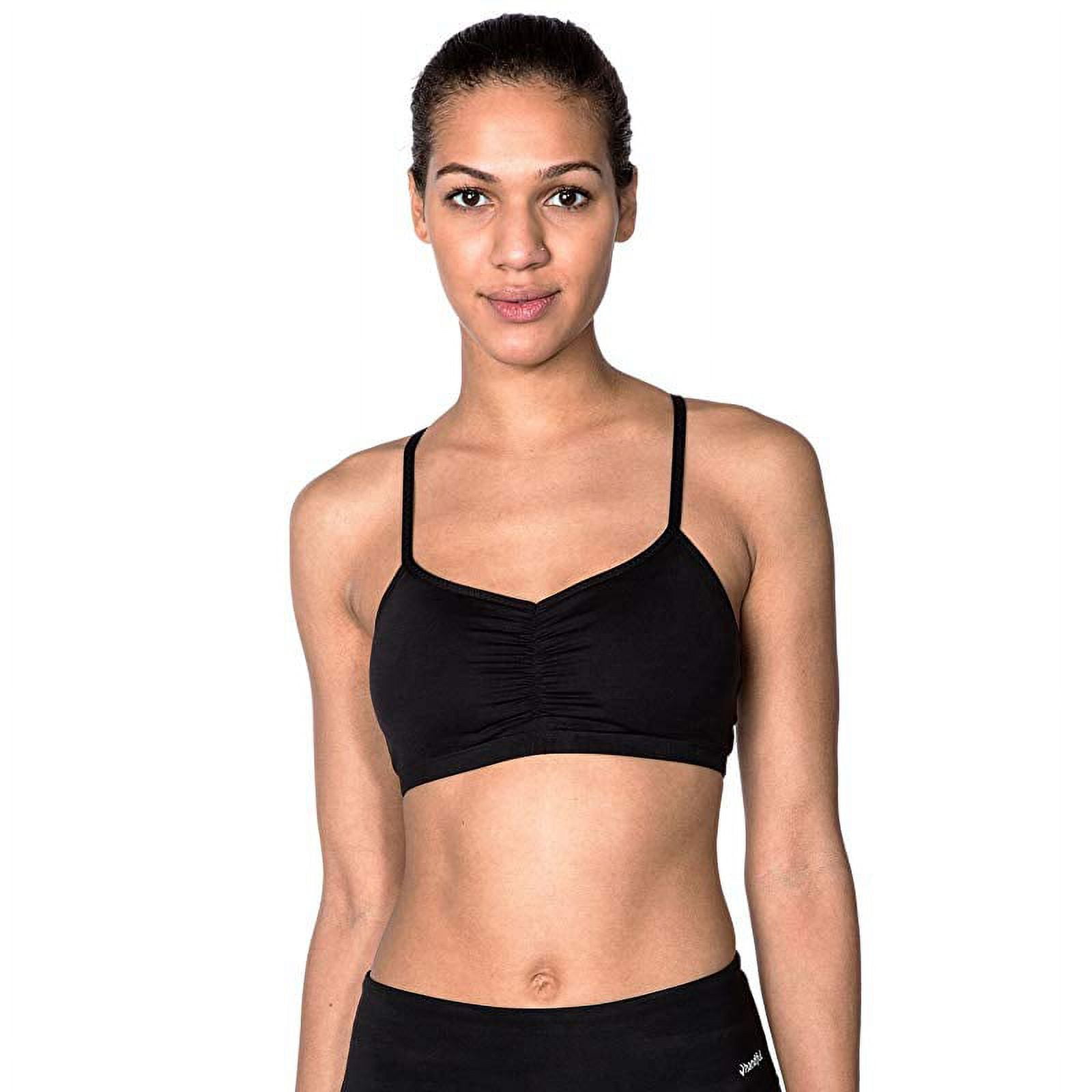 Handful Women's Adjustable Sports Bra with Removable Pads, Booya Black,  Small 