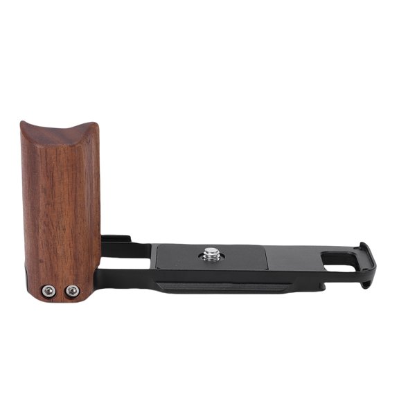 Handgrip Camera L Shape Bracket Quick Release L Plate for Fujifilm X-E5 Camera Aluminum Alloy Wooden Handle Holder Grip (5.9 x 2.8 in / 15.0 x 7.0 cm)