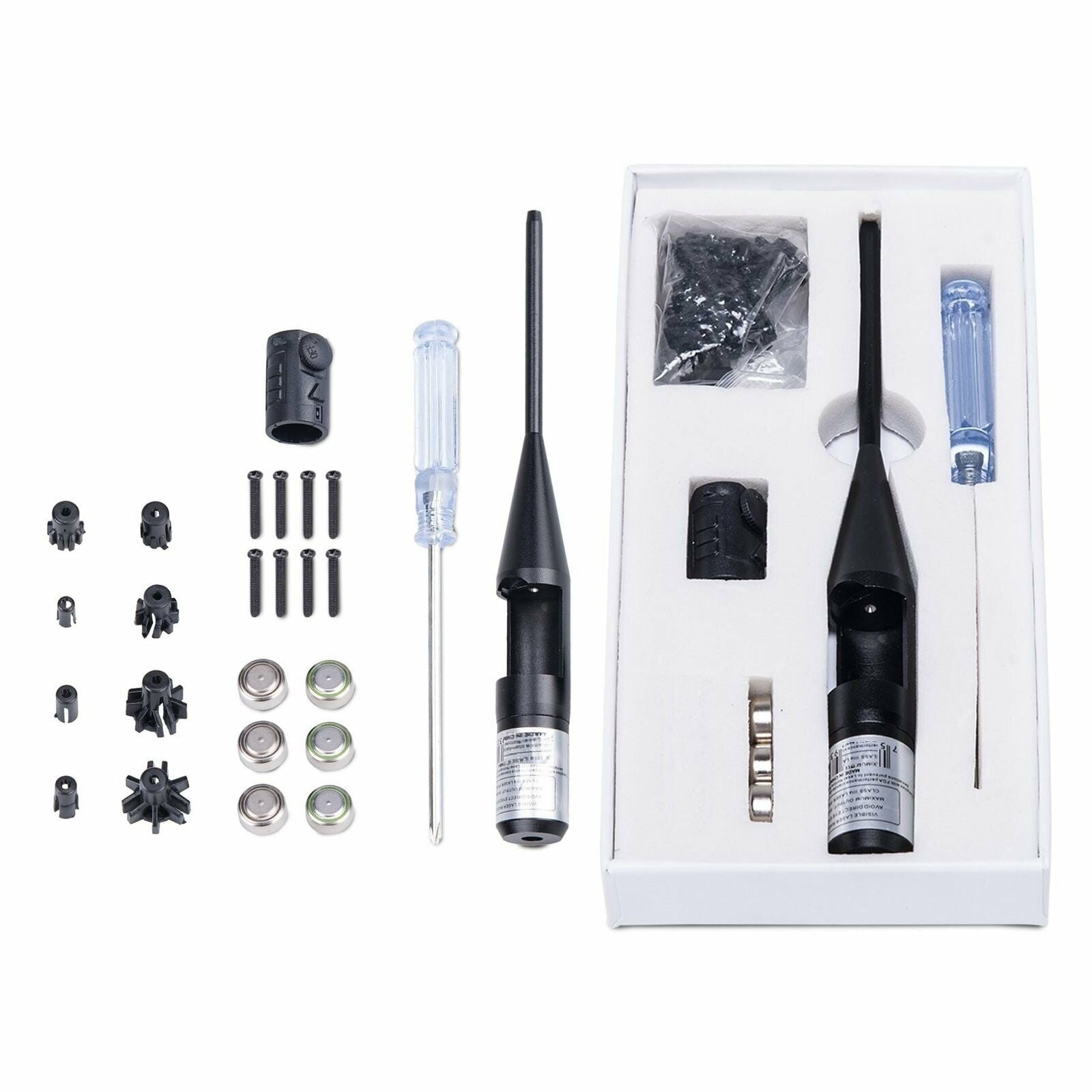 Handgun Laser Bore Sight Kit with 8 Adapters, Red Laser, Fits .177.50