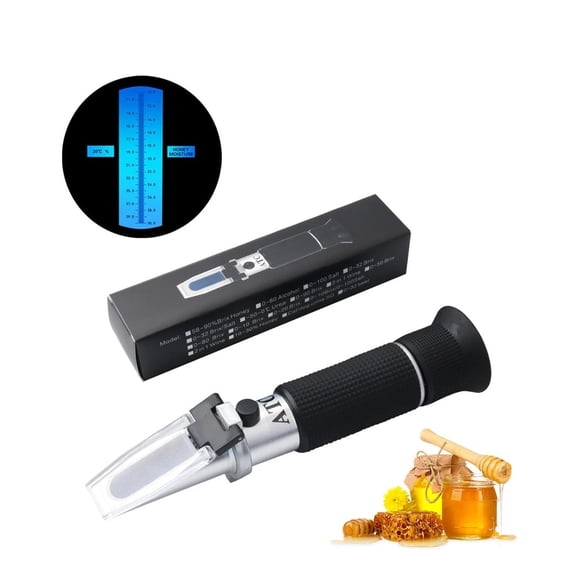 Handheld 10-30% Water Honey Brix Refractometer For Honey Sugar Concentration ATC Honey Moisture Meter Beekeep Tester