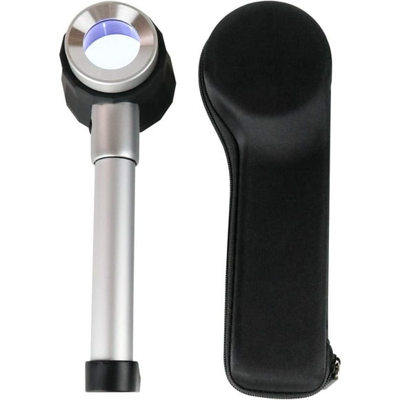 Handheld 10X Magnifier Loupe Optical Glass Magnifying Glass with Light Scale Magnifying Jewelry Loupe with Measure Scale