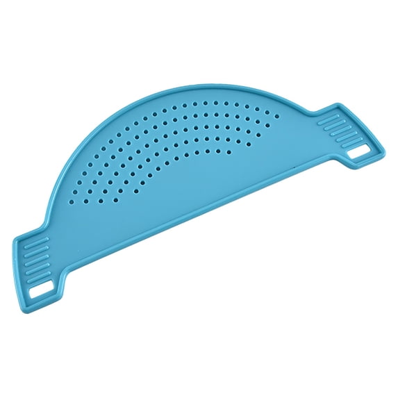 Handheld 11.22‑Inch Plastic Pot Strainer, Dishwasher‑Safe Easy‑to‑Use Food Strainer for Pasta, Noodles, Vegetables & Fruits, Fits Most Pots & Pans, Space‑Saving Kitchen Gadget,Blue