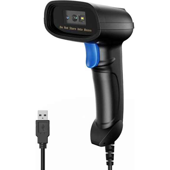 Handheld 1D&2D USB Barcode Scanner, Wired QR Code Scanner PDF417 Data Matrix Bar Code Reader with Long USB Cable for POS Mobile Payment, Convenience Store, Supermarket, Warehouse (TM-10C)