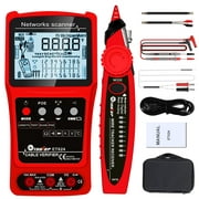 Handheld 2in1 Network Cable Finder, TOOLTOP Multifunctional Cable Tester with LCD Display, Adjustable Sensitivity