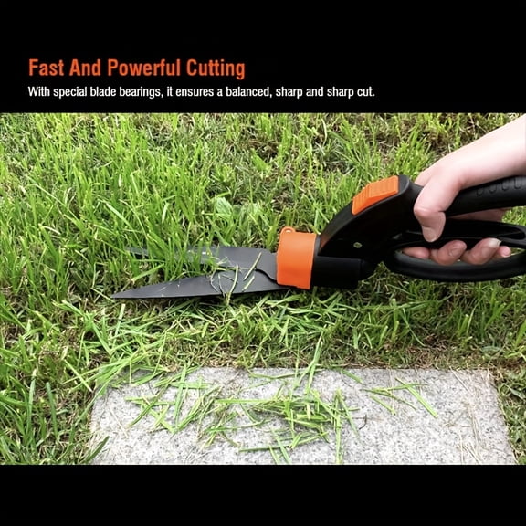 Handheld 360 Rotatable Garden Shears, Hardened Stainless Steel Sharp Blade Manual Lawn Mower, Ergonomic Comfort Grip Grass Trimming Shears for Lawn Edge Trimming, Yard Garden Pruning