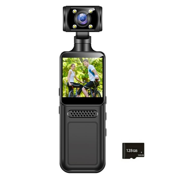 Handheld 4K Sports Camera 180 Degree Small Sport Camera LCD Screen Pocket Action Camcorder Travel Bike Recorder Sports