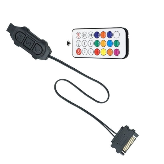 Handheld ARGB Lighting Controller Multiple Color Effects Small Manual Switching 5V 3Pin Computer Accessory