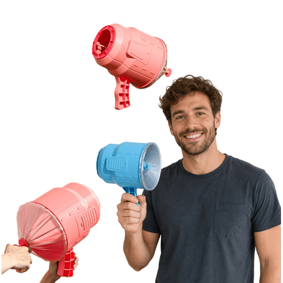 Handheld Air Cannon Toy Single Shot Air Vortex Shooter | Safe Battery-Free Prank Toy for Indoor Outdoor Camping Games Pink
