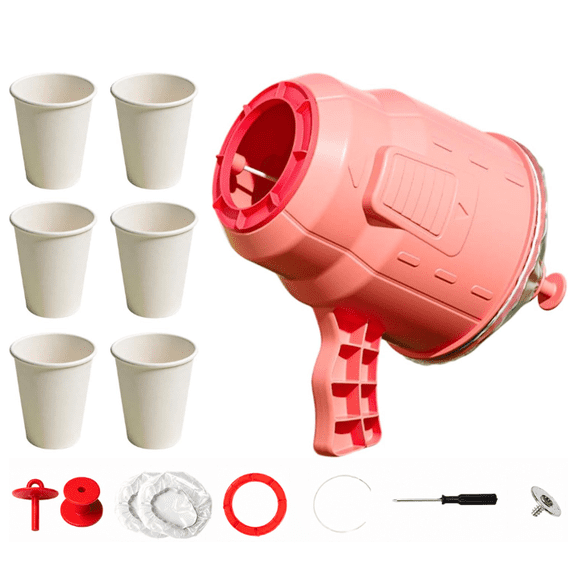Handheld Air Cannon Toy Single Shot No Battery | Air Vortex Prank Launcher for Target Cup Games Indoor Outdoor Fun Pink