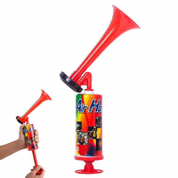 Handheld Air Horn Loud Noise Makers for Sporting Events Hand Push Pump Bullhorn for Football Soccer Match Birthday Party