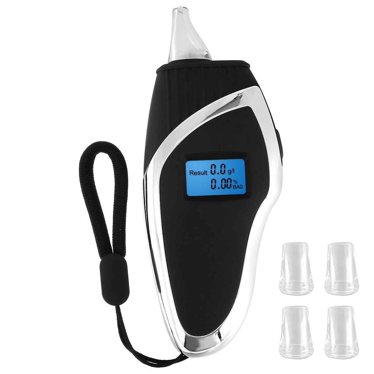 Handheld Alcohol Breath Tester with LED Backlit Digital Display Blowing