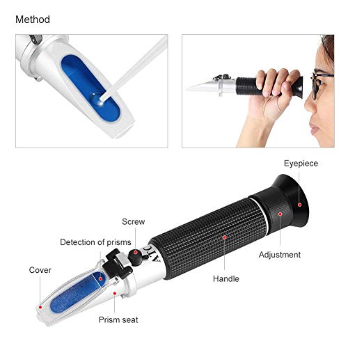 Handheld Alcohol Refractometer, Professional Alcohol 0-80% Test ...