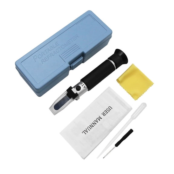 Handheld Alcohol Refractometer Sugar Wine Concentration Meter Densitometer 0-80%