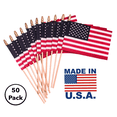 thumbnail image 1 of Handheld American Flags - 4 x 6 inch with SpearTop, Ideal for Patriotic Decorations or Celebrations 50 Pack, 1 of 6