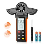 Btmeter Handheld Anemometer with Vane Cover & 270° Rotatable Detector (Orange)