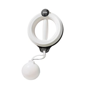Handheld Arm Trainer with Attached Resistance, Center Grip, and On-Device Workout Tracking Display