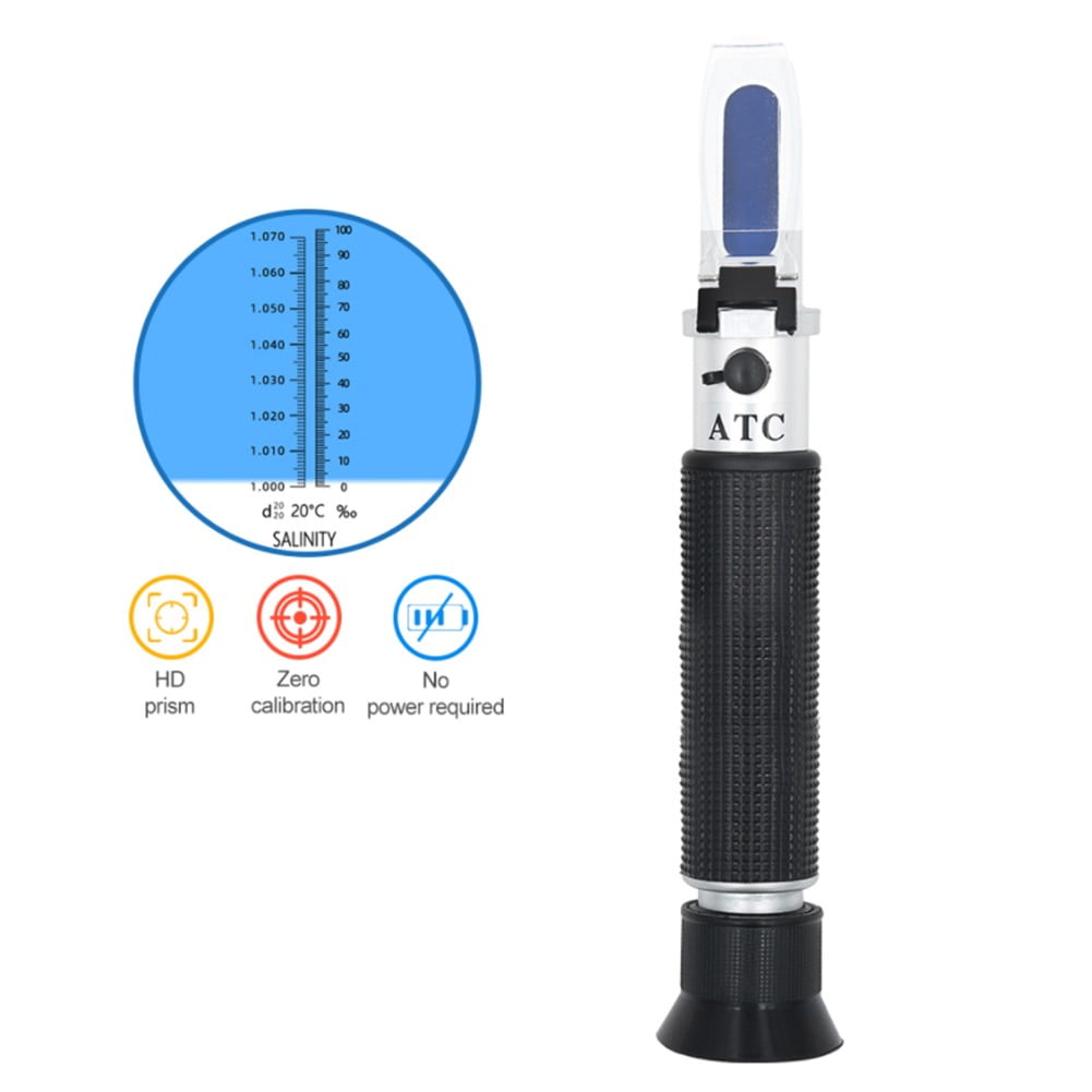 Handheld ATC Refractometer 0100 Seawater Salinity Measurement Tester