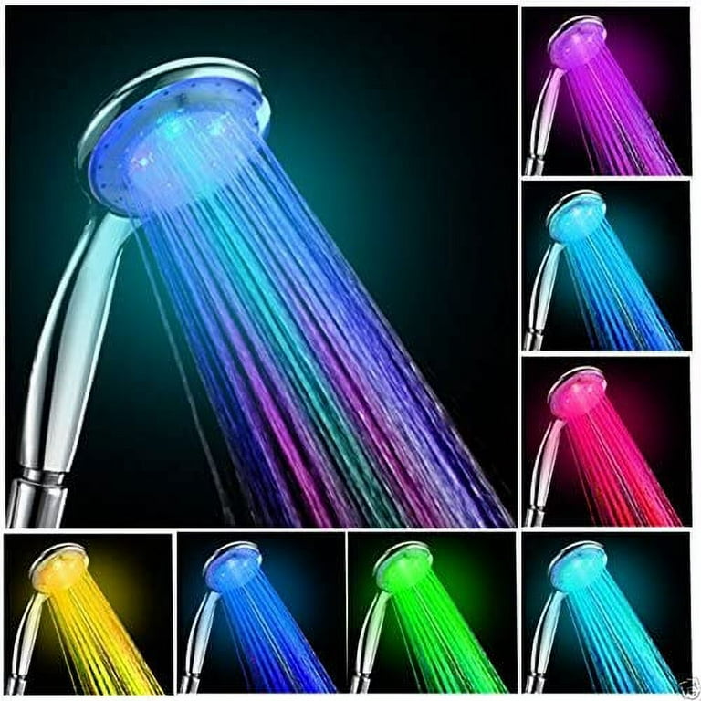 Handheld Bathroom Color Changing Shower Head Water Glow Led Light High Pressure