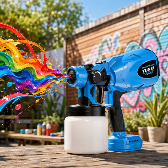 Handheld Battery Powered Paint Sprayer, HVLP Spray Gun for DIY Painting