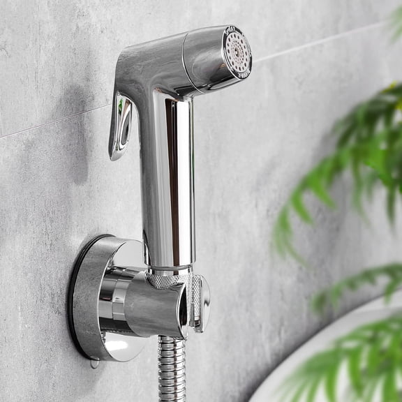 Handheld Bidet Sprayer For Toilet  Shower Attachment Cloth Diaper Jet Spray With Hose Feminine Wash (chrome)