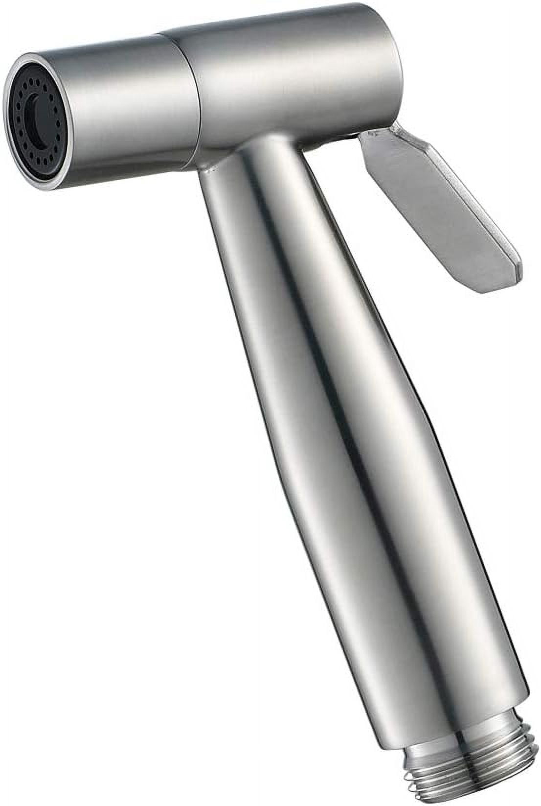 Handheld Bidet Sprayer Head Stainless Steel Portable Toilet Bidet Shower Head Brushed Bathroom Shower Bidet Tap for Toilet Cleaning, Personal Hygiene, Floor Cleaning,A