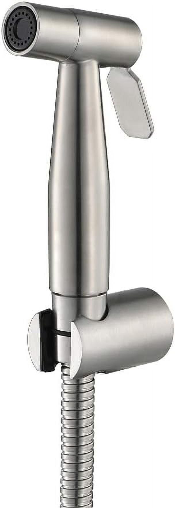 Handheld Bidet Sprayer Head Stainless Steel Portable Toilet Bidet Shower Head Brushed Bathroom Shower Bidet Tap for Toilet Cleaning, Personal Hygiene, Floor Cleaning,A