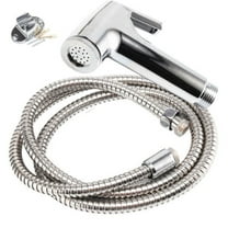 Handheld Bidet Sprayer Set | ABS Plastic Nozzle with 1.2m Metal Hose | Hygienic Toilet Shower Attachment | Silver Finish | Easy Install | Fits 1/2" Thread | Home Cleansing | Multi-Use | Includes
