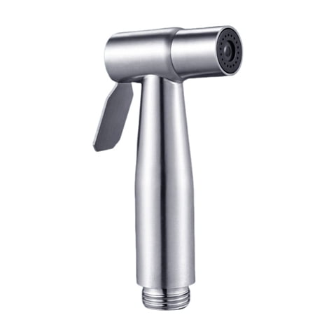 Handheld Bidet Sprayer, Silver Stainless Steel Shower Head, High Pressure Water Gun for Toilet Cleaning