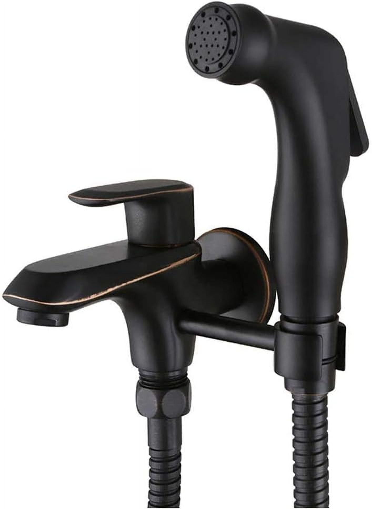 Handheld Bidet Sprayer for Toilet Black Cloth Diaper Washer Set Wall