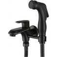 Handheld Bidet Sprayer for Toilet Black Cloth Diaper Washer Set Wall