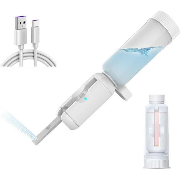 Handheld Bidet Sprayer for Toilet, Portable Bidet for Travel, Travel Bidet Sprayer for Toilet,Bathroom Outdoor Hiking Shower Spray Refreshing Clean, White