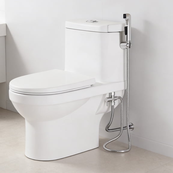 Handheld Bidet Sprayer for Toilet, Stainless Steel Cloth Diaper Sprayer Kit with T-Valve Shut Off, Adjustable Pressure, Wall or Toilet Mount, Bathroom Bidet Attachment