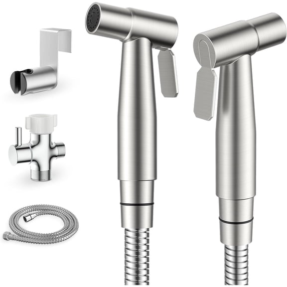 Handheld Bidet Sprayer for Toilet, Stainless Steel Jet Spray Kit Adjustable Pressure, Leak-Proof Jet Spray, Feminine Wash & Muslim Shower, Wall/Toilet Mount