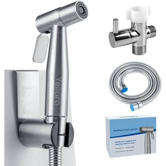 Handheld Bidet Sprayer for Toilet - Feminine Wash, Toilet Cleaning - Stainless , Adjustable Water , Easy Installation