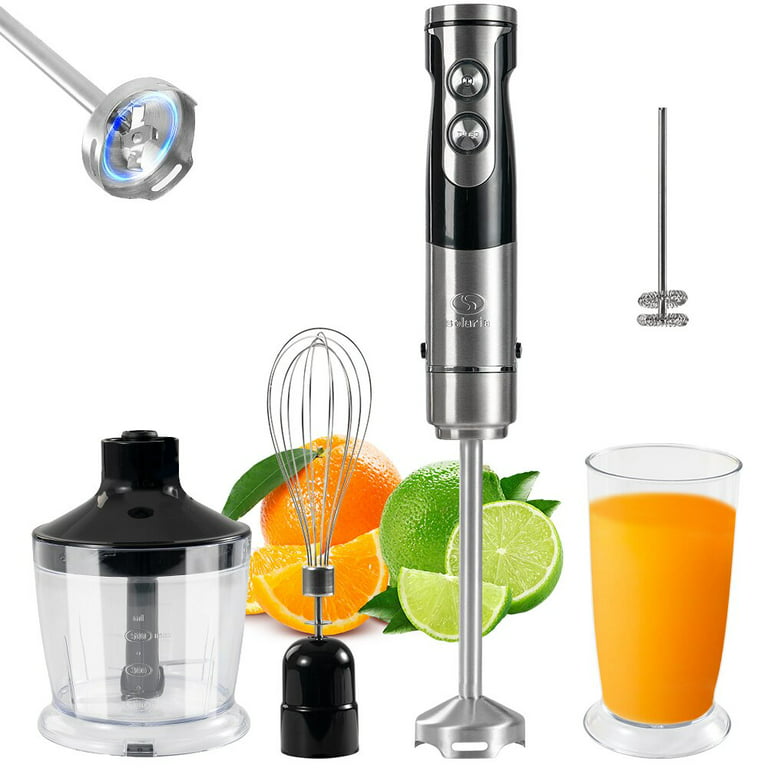 Handheld Blender, Electric Hand Blender 12-Speed with Turbo Mode, Immersion  Hand Held Blender Stick with Stainless Steel Blades for Soup, Smoothie,  Puree, Baby Food 
