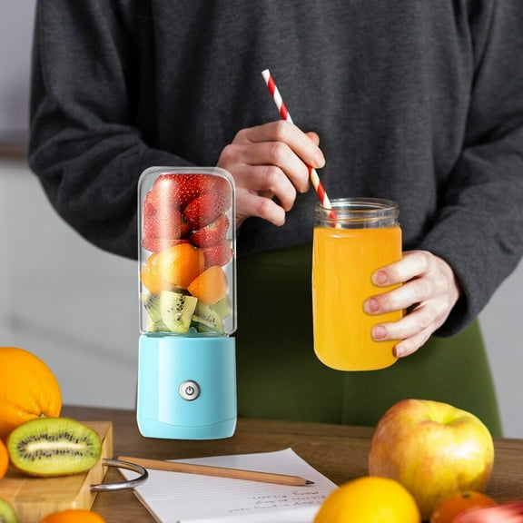 Handheld Blender Juicer under $5! Yrmaups Handheld Blender, USB Rechargeable Mini Blender for Smoothies, Portable Juicer Shaker Bottle, 6-Blade Personal Blender for Travel Gym