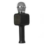 Handheld Bluetooth Karaoke Microphone Wireless Portable KTV Speaker Machine for Kids Adults, Black, 10 in / 25.4 cm