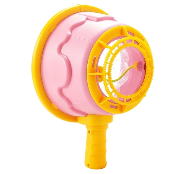 Handheld Bubble Cannon Machine, Automatic Bubble Blower with Large Bubble Output, Portable Bubble Maker for Outdoor Parties and Event Entertainment (Pink)