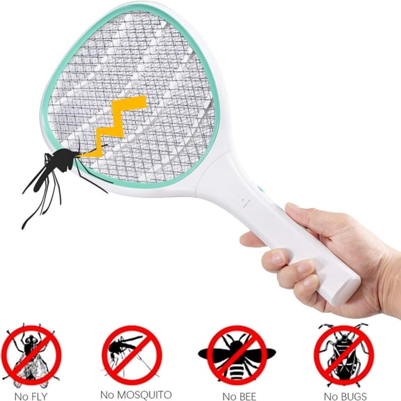 Handheld Bug Zapper Racket Electric Fly Swatter