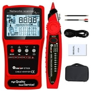 Handheld Cable Finder, TOOLTOP Network Cable Tester with LCD Display, POE Test and Cable Pairing