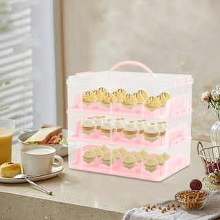 DuraCasa Cupcake Carrier, Cupcake Holder | Premium Upgraded Model Holds Cupcakes Steadier | Store Up to 36 Cupcakes or Muffins | Stacking Cupcake
