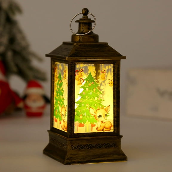 Handheld Candle Style Wind Lantern - LED Decorative Lamp for Home, Tabletop Decor & Christmas Holiday Gift, D, 5.51*2.4*2.4in