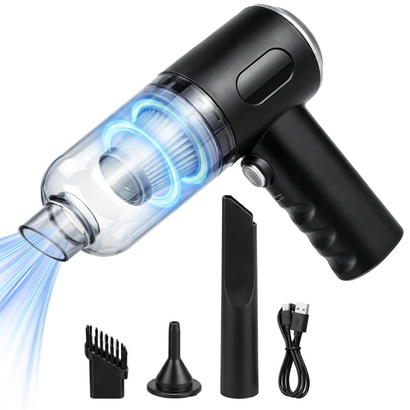 Handheld Car Vacuum Cleaner 8000Pa Vacuum Cleaner and Air Duster 120W High Power Hand Held Vacuum with Multi-Nozzles for Car, Home, Office, Pet