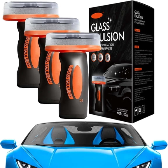 Handheld Car Windshield Glass Cleaner Brush for Oil Film Removal, Auto Window Cleaner, 100ml