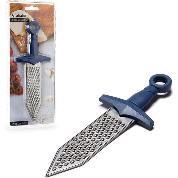 Handheld Cheese Grater | Mini Durable Rust-Proof Metal Sword-Shaped, For Cheese, Chocolate, Spices and More, Cute Kitchen Gift & Funny Gadget (Gratiator)