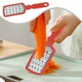 thumbnail image 1 of Handheld Cheese Grater with Soft Handle for Kitchen, Spices, Ginger Under $5! Ke1Clo Stainless Steel Cheese Shredder Lemon Zester Tool, 9 x 2.4 x 0.4 inch, Red, 1 of 7