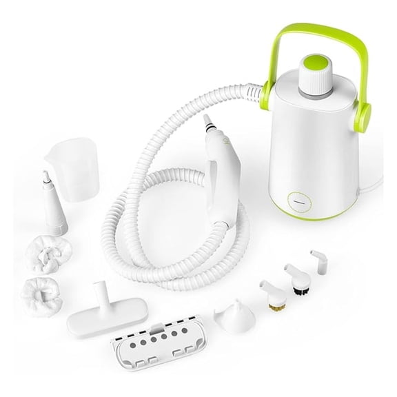 Handheld Cleaner, 1000W Portable Pressurized Cleaner with 10 Accessories for Multipurpose Use, Powerful Steamer for Home Office Kitchen Car Seat (Green)