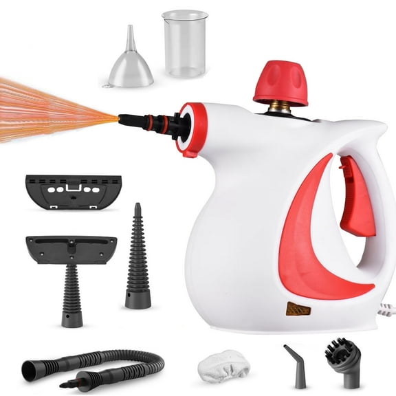 Handheld Steam Cleaner 1050W  High Temperature Pressurized Steamer with 9 Accessories, Portable Multi-Purpose Cleaning Machine for Kitchen, Bathroom, Car & Sofa