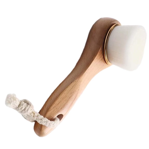Handheld Cleansing Brush Skin Cleansing Brush for Facial Care Makeup Skincare Removal, Pore Cleaning Brush Face Scrubber White B